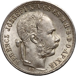 Hungary, Franc Joseph I, forint 1883 KB, Kremnitz