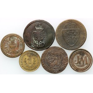 Europe, set of tokens, (6 pieces)