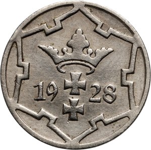 Free City of Danzig, 5 fenig 1928, Berlin, rare vintage