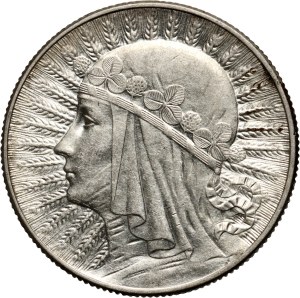 II RP, 5 zloty 1934, Warsaw, Head of a Woman