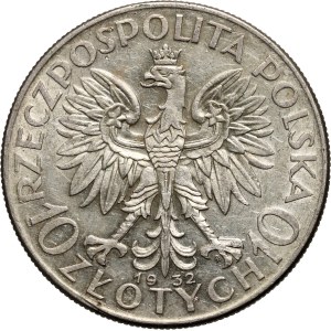 II RP, 10 złotych 1932, Warszawa, Głowa Kobiety