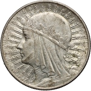 II RP, 10 złotych 1933, Warszawa, Głowa Kobiety