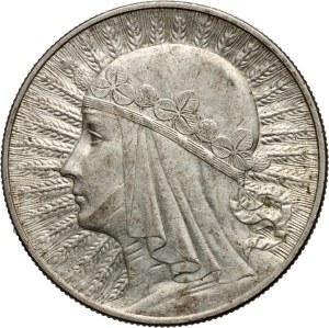 II RP, 10 zloty 1933, Warsaw, Head of a Woman