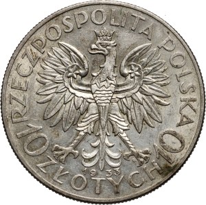 II RP, 10 zloty 1933, Warsaw, Head of a Woman