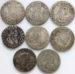 Royal Poland, set of sixpences of the years 1626-1683, (8 pieces)