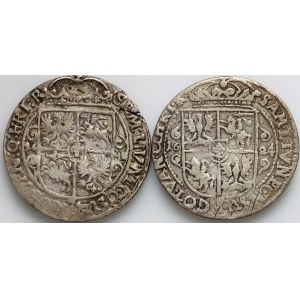 Zygmunt III Waza, zestaw ortów z lat 1621-1624, (2 sztuki)
