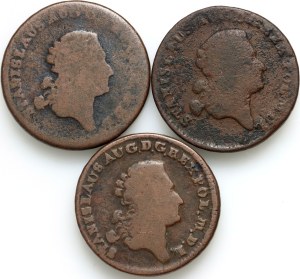 Stanislaw August Poniatowski, set of triplets, (3 pieces)