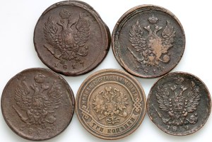 Russia, set of coins from 1812-1881, (5 pieces)