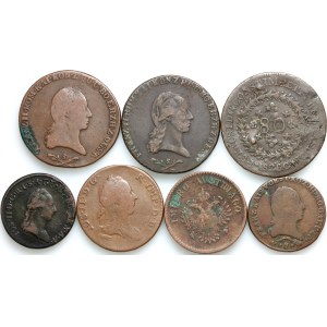 Europe, set of coins from 1789-1852, (7 pieces)