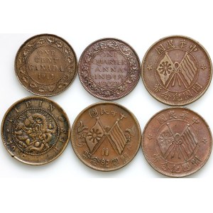 China, Canada, India, coin set, (6 pieces)
