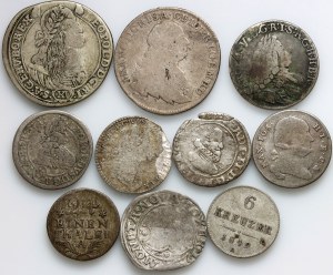 Europe, set of coins from 1667-1849, (10 pieces)