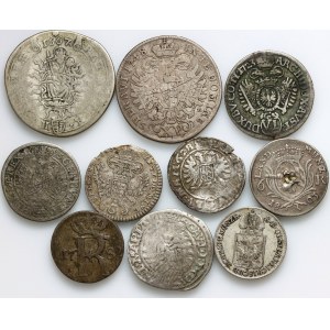 Europe, set of coins from 1667-1849, (10 pieces)