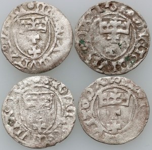 Casimir IV Jagiellonian 1447-1492, set of shekels, Gdansk, (4 pieces)