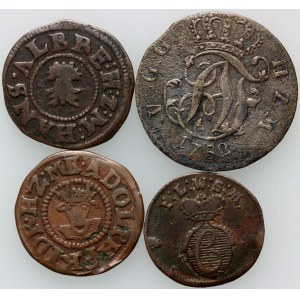 Germany, set of coins from 1621-1801, (4 pieces)