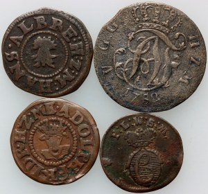 Germany, set of coins from 1621-1801, (4 pieces)