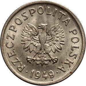 PRL, 10 groszy 1949, miedzionikiel