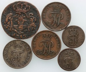 Germany, set of coins from 1753-1864, (6 pieces)