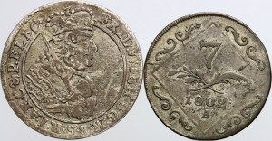 Prussia, Austria, set of coins from 1683-1807, (2 pieces)