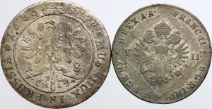 Prussia, Austria, set of coins from 1683-1807, (2 pieces)