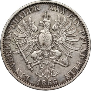 Germany, Prussia, Wilhelm I, Thaler 1866 A, Berlin