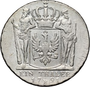 Silesia under Prussian rule, Frederick II, thaler 1791 B, Wrocław
