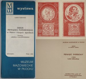 Folder and invitation from Leszek Kalkowski's exhibition, Emission of Paper Money, Plock 1992