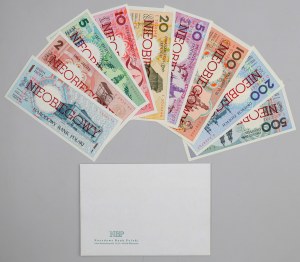 III RP, POLISH CITIES - complete set from 1 to 500 gold 1990 in NBP envelope, (9 pieces)