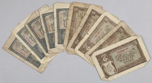 General Government, Set of 1+2 zloty banknotes 1.08.1941, (10 pieces)