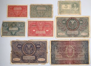 General Government and the Second Republic, set of banknotes (8 pieces)