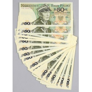 PRL, 50 złotych 1.12.1988, seria KD, (48 sztuk)