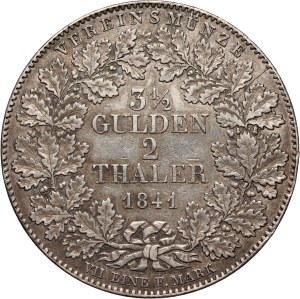 Germany, Frankfurt, 2 Thaler (3 1/2 Gulden) 1841, view of the city