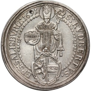 Austria, Salzburg, Johann Ernst von Thun und Hohenstein, Thaler 1691