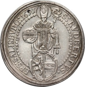 Austria, Salzburg, Johann Ernst von Thun und Hohenstein, Thaler 1691