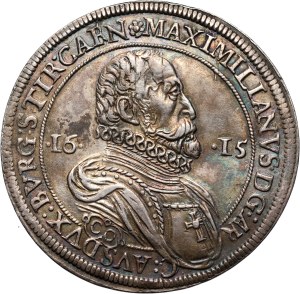 Austria, Tyrol, Maximilian III, Thaler 1615, Hall