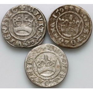 Zygmunt I Stary, zestaw półgroszy z lat 1508-1520, (3 sztuki)