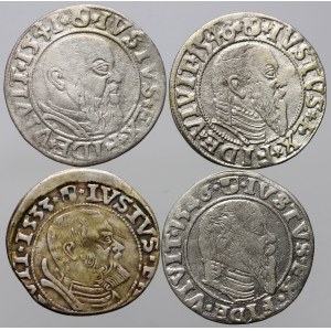 Prusy Książęce, Albrecht Hohenzollern, zestaw groszy z lat 1533-1546, Królewiec, (4 sztuki)
