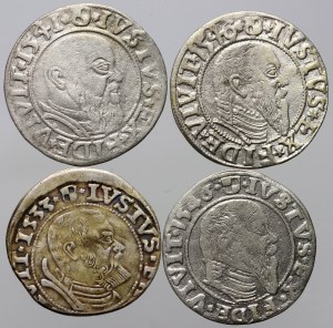 Ducal Prussia, Albrecht Hohenzollern, set of pennies from 1533-1546, Königsberg, (4 pieces)