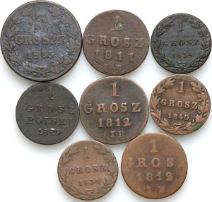 Poland, 19th century, set of coins from 1811-1840, (8 pieces)