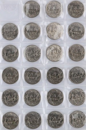 Second Republic, 20 penny coin set 1923, (23 pieces)