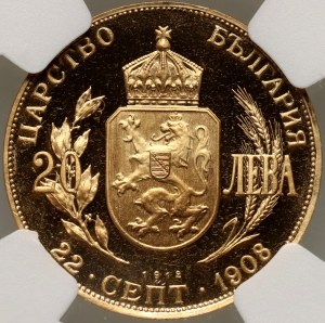 Bulgaria, Ferdinand I, 20 Leva 1912, Restrike, National Bank Issue