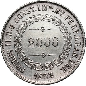 Brazil, 2000 Reis 1852
