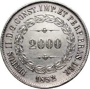 Brazil, 2000 Reis 1852