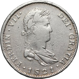Mexico, 8 Reales 1821 Ga FS, Guadalajara