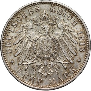 Germany, Bavaria, Otto, 5 Mark 1913 D, Munich