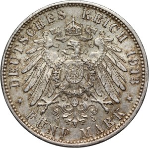 Germany, Bavaria, Otto, 5 Mark 1913 D, Munich