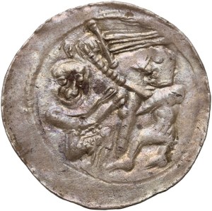 Ladislaus II the Exile 1138-1146, denarius, eagle and hare, no marks