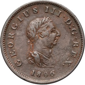 Great Britain, George III, 1/2 Penny 1806, Soho