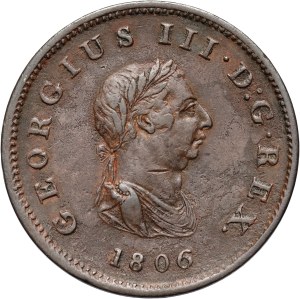Great Britain, George III, 1/2 Penny 1806, Soho