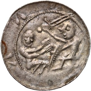 Ladislaus II the Exile 1138-1146, denarius, eagle and hare, dot before hare