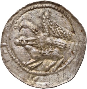 Ladislaus II the Exile 1138-1146, denarius, eagle and hare, dot at eagle's beak